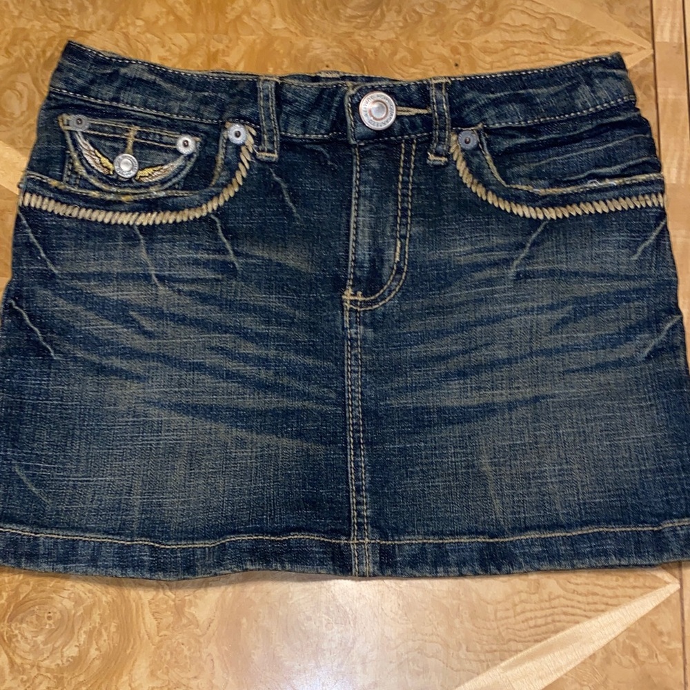 Semantic Design Classic Dark Blue Denim Mini Skirt Size Small